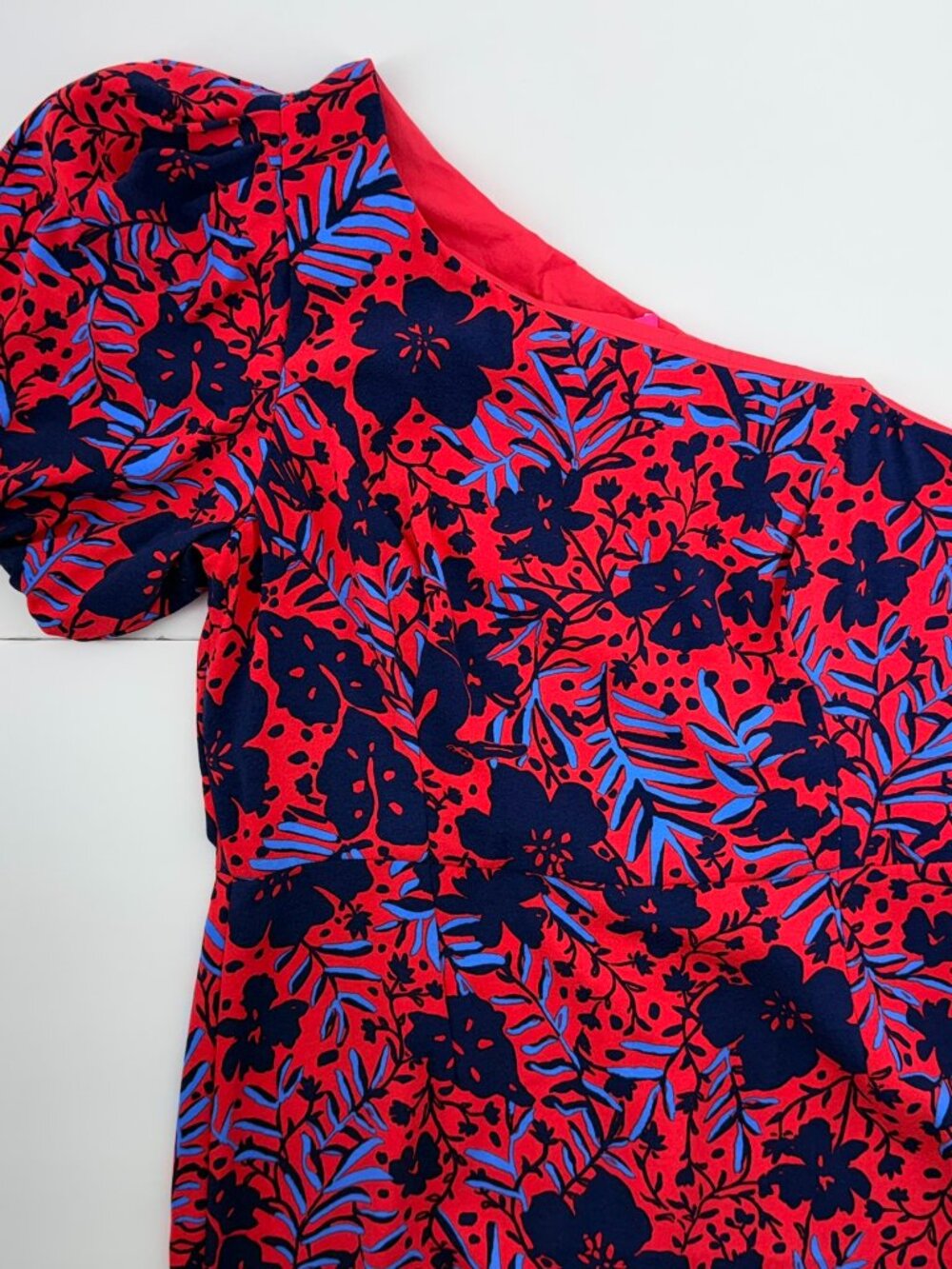 Lilly Pulitzer One-Shoulder Romper - Ruby Red Heron Sz 16